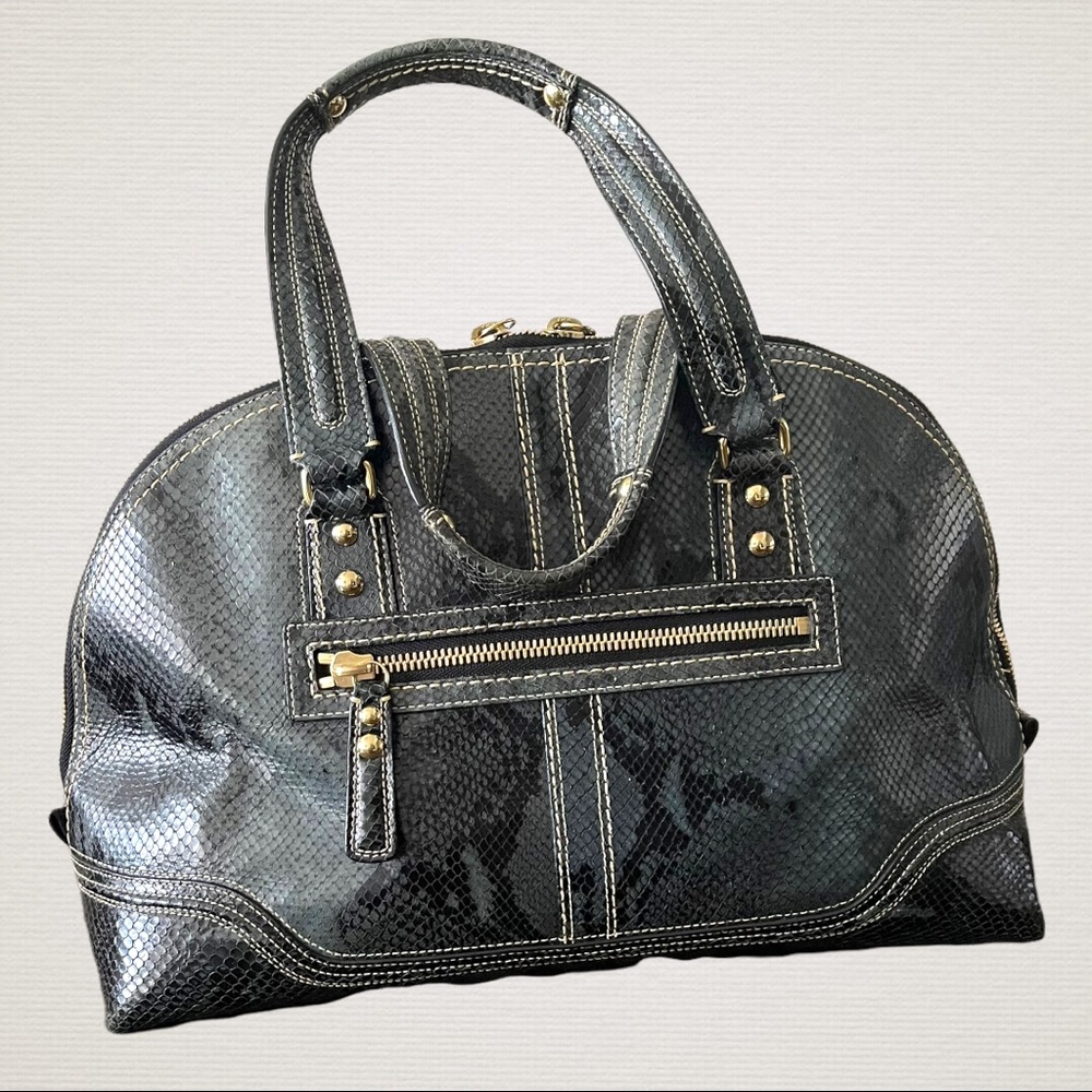 Vintage Y2k Coach Python Miranda Embossed Leather… - image 3